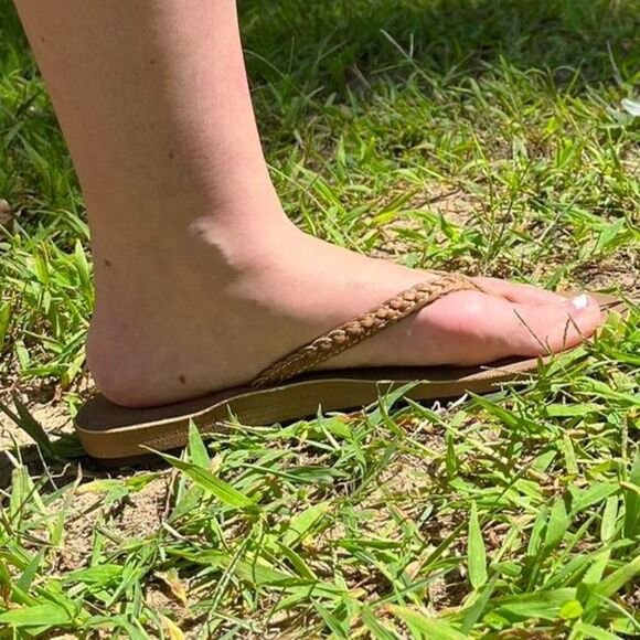 FLOJOS Sandals Women's Size 6.5 Brown Braided Flip Flop Thong - Picture 4 of 10